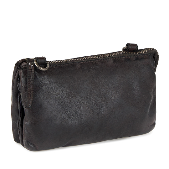 Сумка через плечо Dr.Koffer из натуральной кожи серая