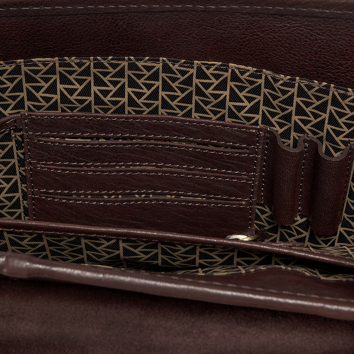 Портфель Dr.Koffer из натуральной кожи темно-коричневый