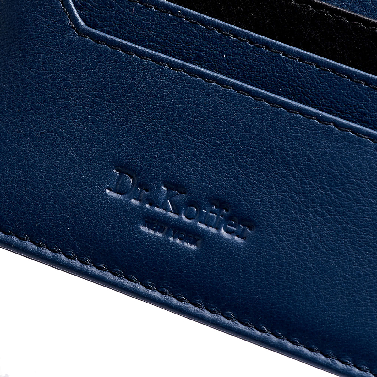 Кредитница Dr.Koffer из натуральной кожи синяя