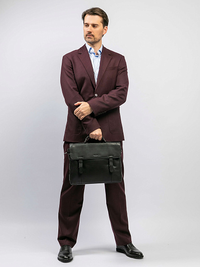 Портфель Dr.Koffer из натуральной кожи черный