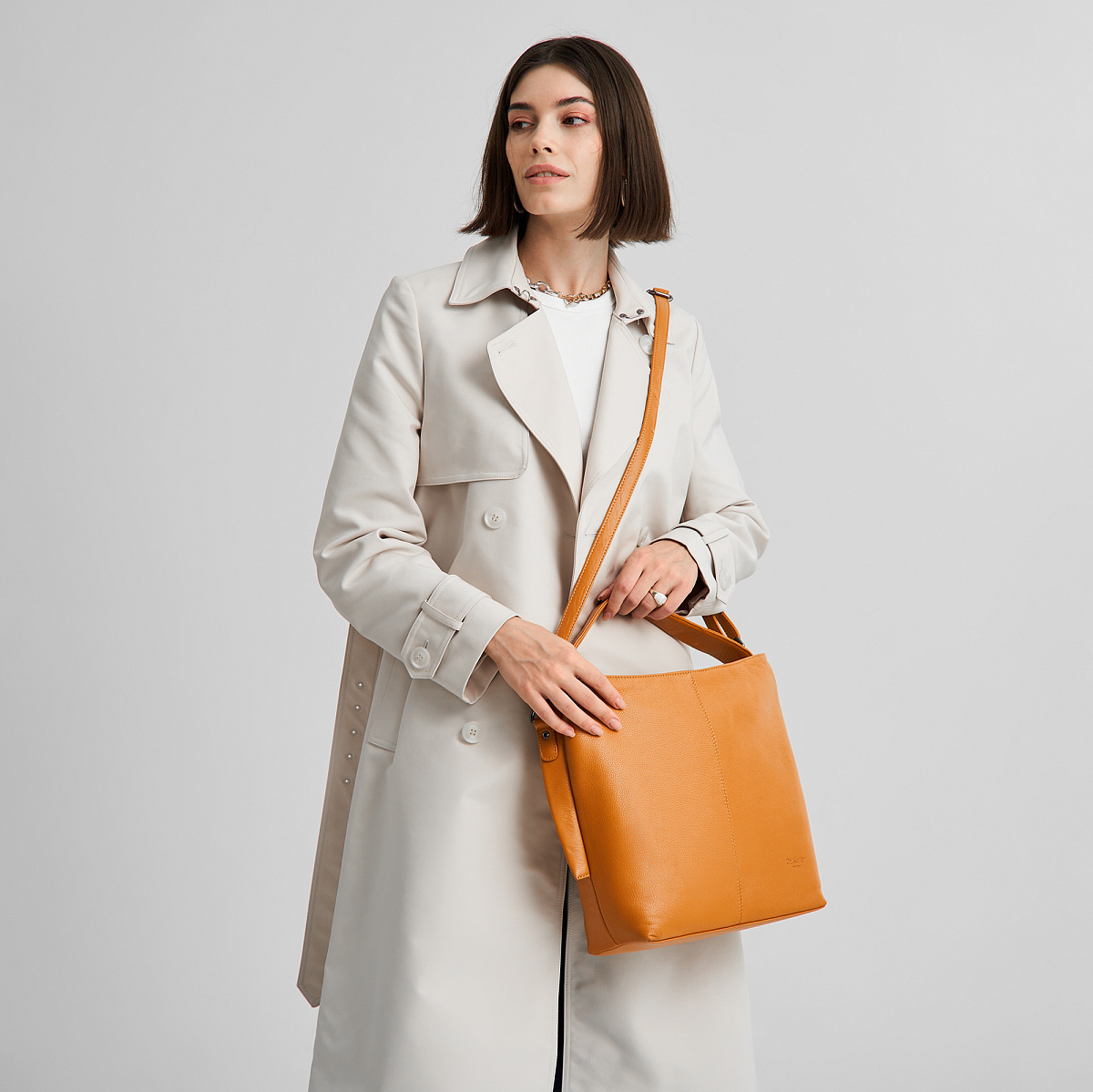 Женская сумка Dr.Koffer из натуральной кожи желтая