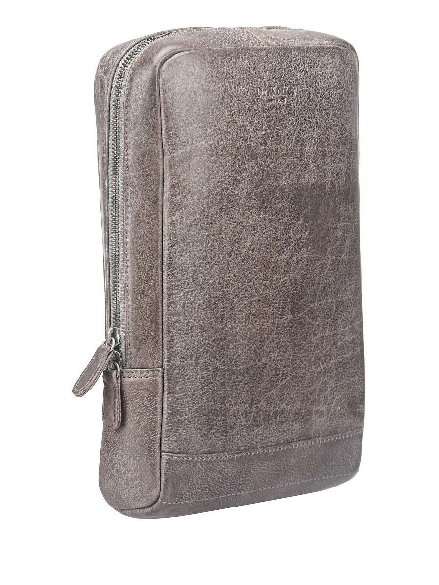 Рюкзак Dr. Koffer из натуральной кожи серый