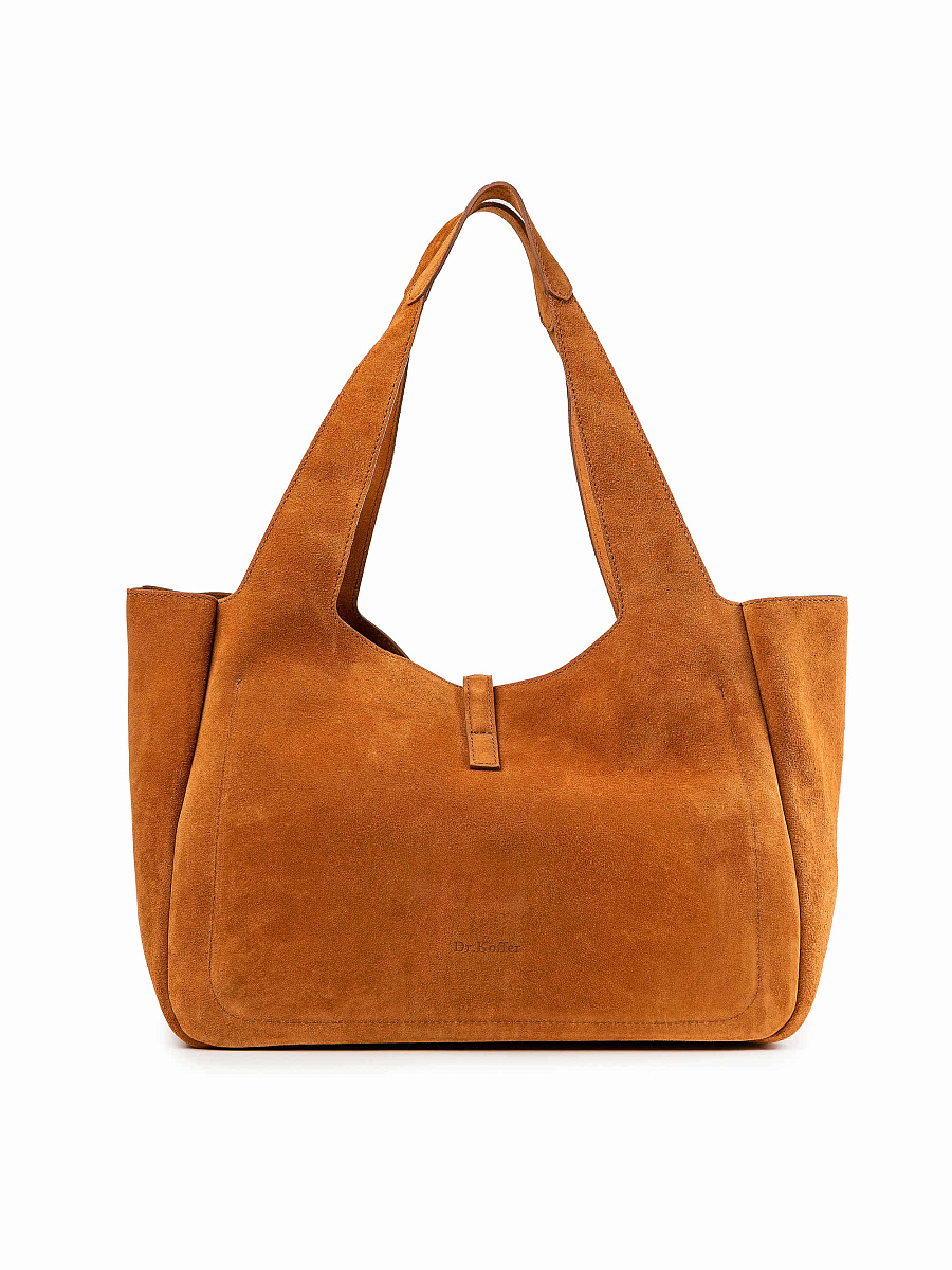 Женская сумка Dr.Koffer из натуральной кожи рыже-коричневая