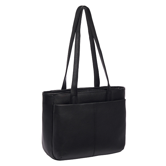 Женская сумка Dr.Koffer из натуральной кожи чёрная