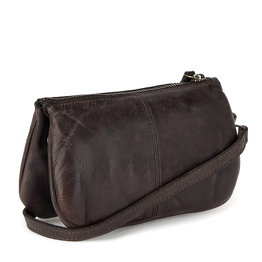 Сумка через плечо Dr.Koffer из натуральной кожи серая