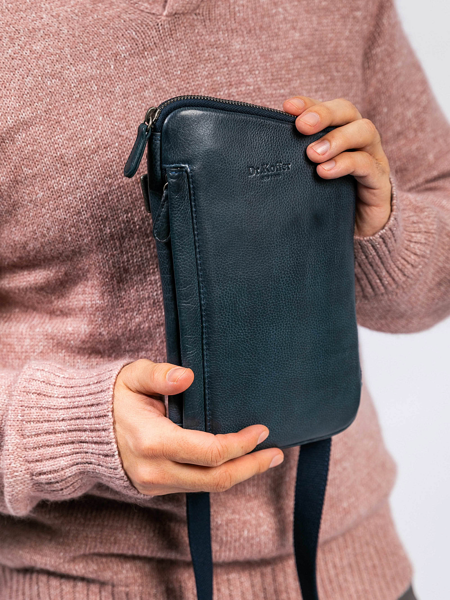 Рюкзак Dr. Koffer из натуральной кожи синий