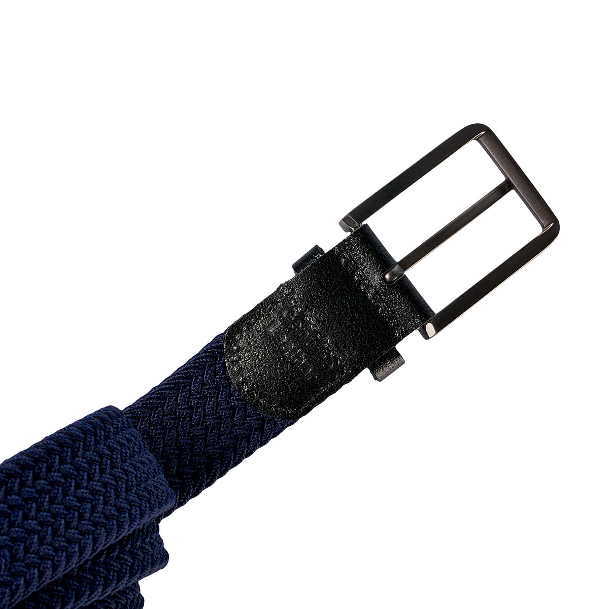 Ремень Dr.Koffer из натуральной кожи и текстиля синий