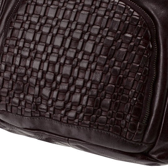 Рюкзак Dr.Koffer из натуральной кожи темно-коричневый