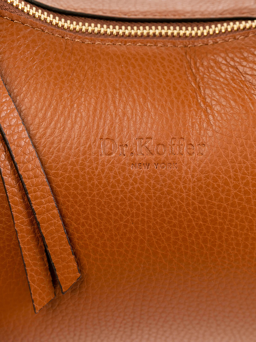 Женская сумка Dr.Koffer из натуральной кожи коричневая