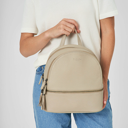 Рюкзак Dr.Koffer из натуральной кожи белый