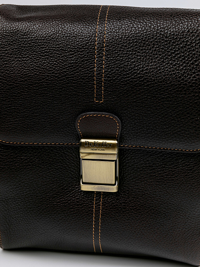 Сумка через плечо Dr.Koffer из натуральной кожи коричневая