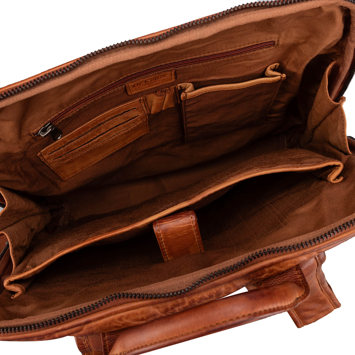 Рюкзак Dr.Koffer из натуральной кожи светло-коричневый