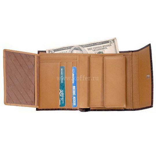 Портмоне Dr.Koffer из натуральной кожи коричневое