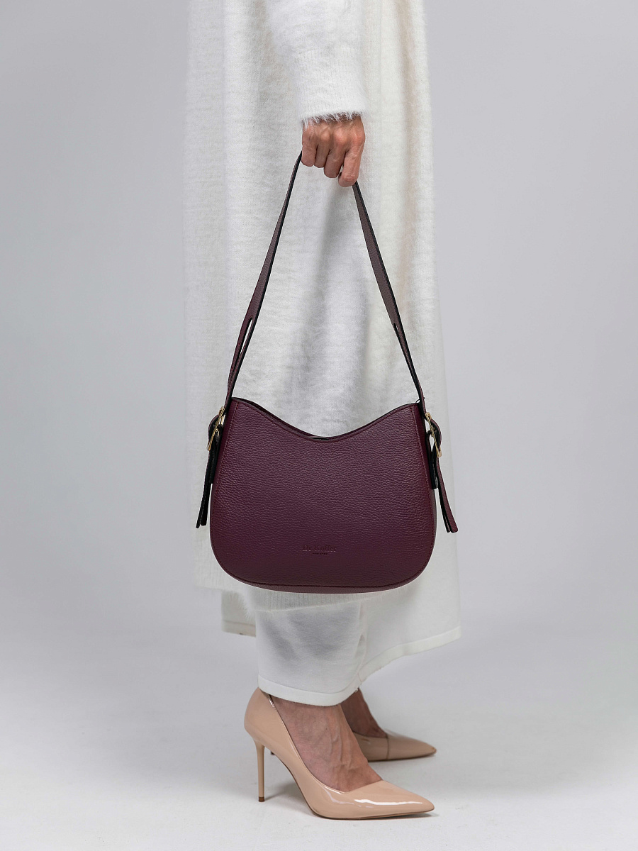 Женская сумка Dr.Koffer из натуральной кожи бордовая