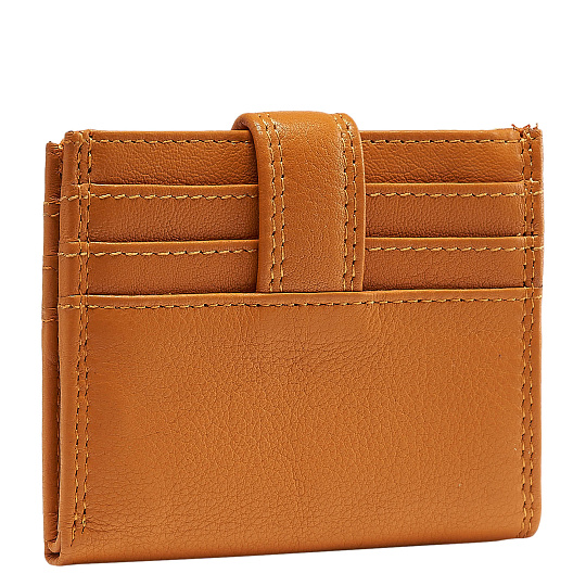 Кредитница Dr.Koffer из натуральной кожи желтая