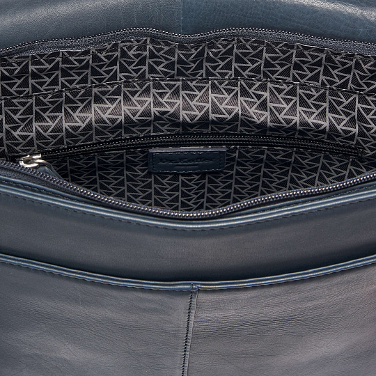 Сумка через плечо Dr.Koffer из натуральной кожи синяя