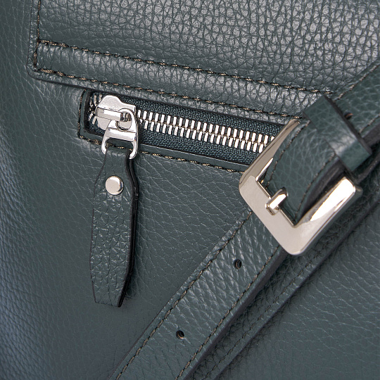 Женская сумка Dr. Koffer из натуральной кожи зеленая