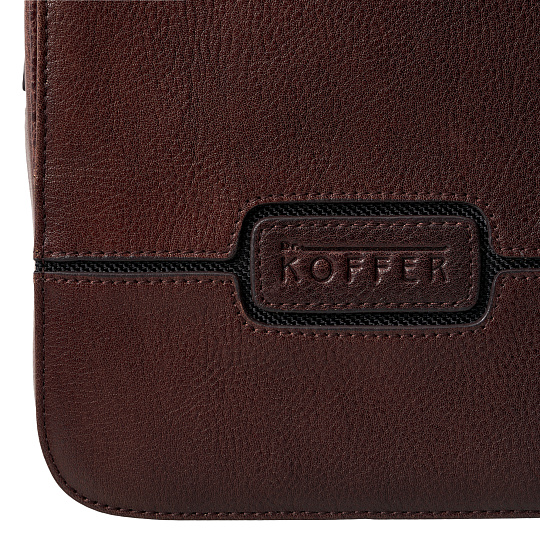 Сумка через плечо Dr.Koffer из натуральной кожи коричневая