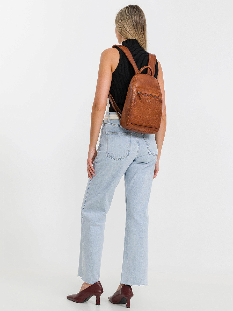 Рюкзак Dr.Koffer из натуральной кожи светло-коричневый