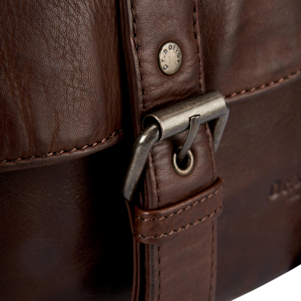 Сумка через плечо Dr.Koffer из натуральной кожи коричневая