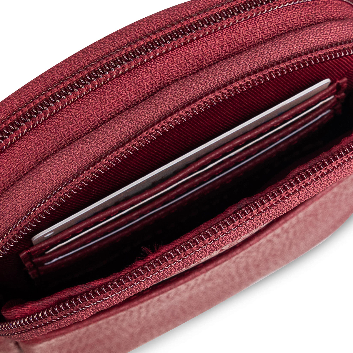 Женская сумка Dr. Koffer из натуральной кожи бордовая