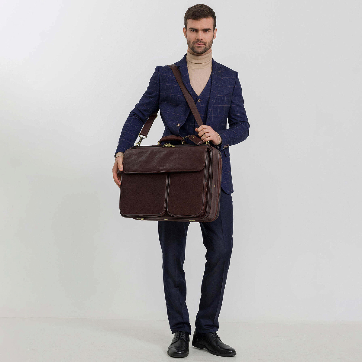 Сумка дорожная портплед Dr.Koffer из натуральной кожи