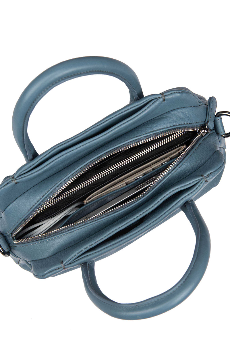 Женская сумка Dr.Koffer из натуральной кожи голубая