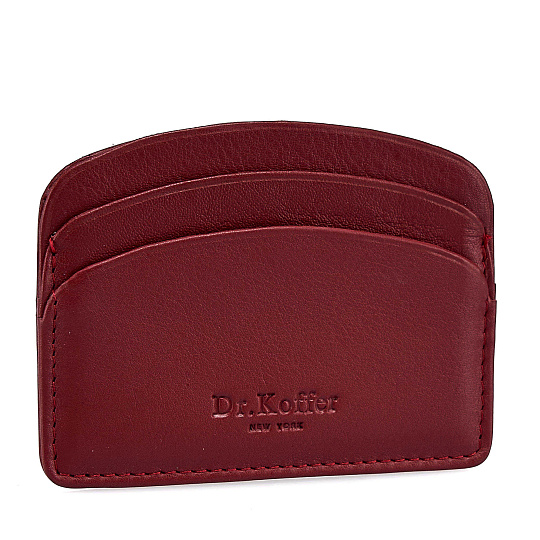 Кредитница Dr.Koffer из натуральной кожи бордовая