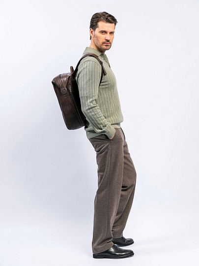 Рюкзак Dr. Koffer из натуральной кожи коричневый