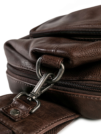 Рюкзак Dr.Koffer из натуральной кожи темно-коричневый