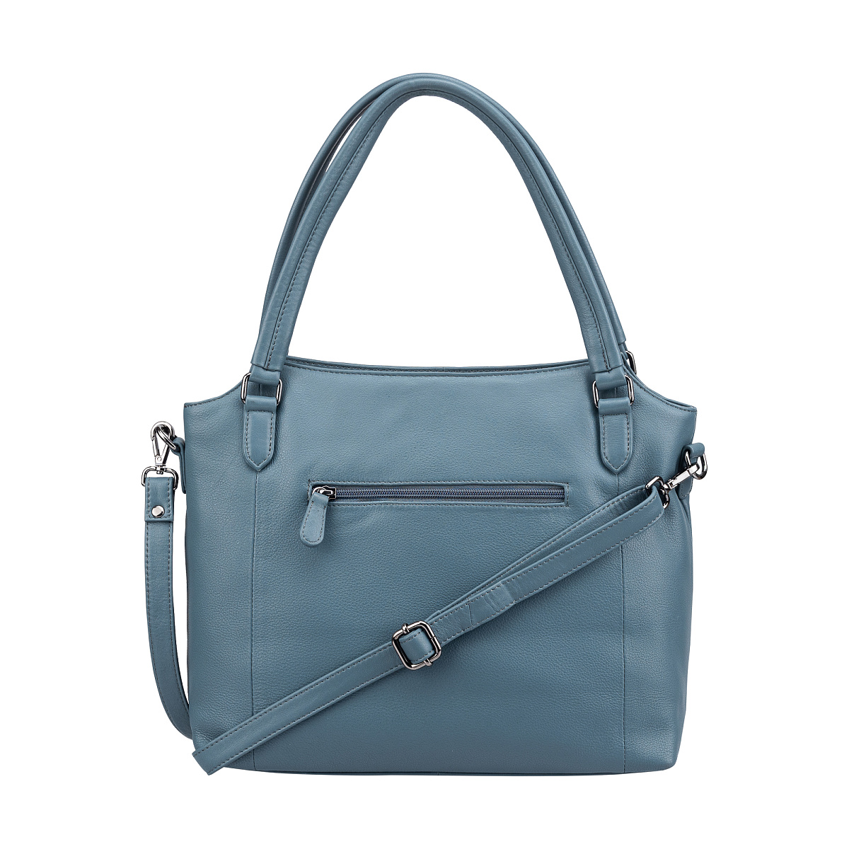 Женская сумка Dr.Koffer из натуральной кожи голубая