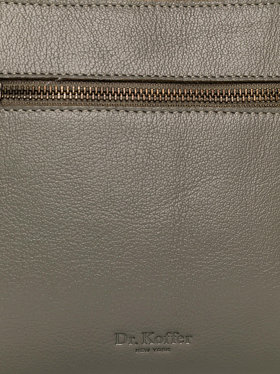 Женская сумка Dr.Koffer из натуральной кожи серая