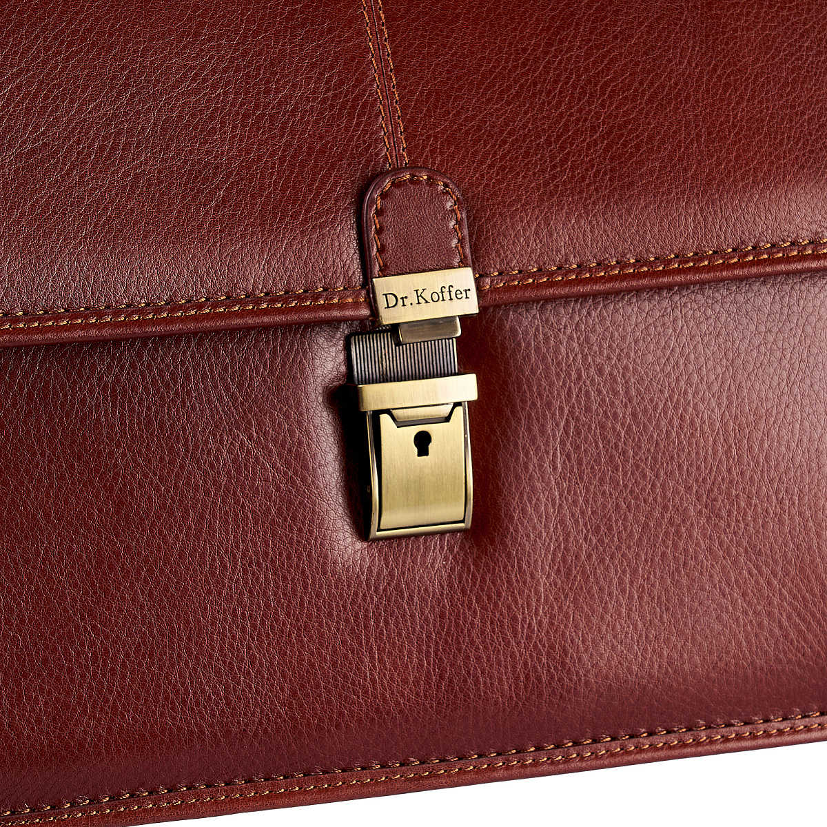 Портфель Dr.Koffer из натуральной кожи светло-коричневый