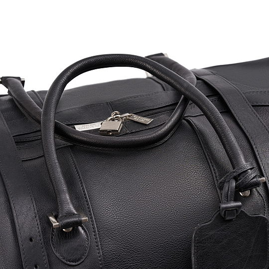 Сумка дорожная Dr.Koffer из натуральной кожи черная