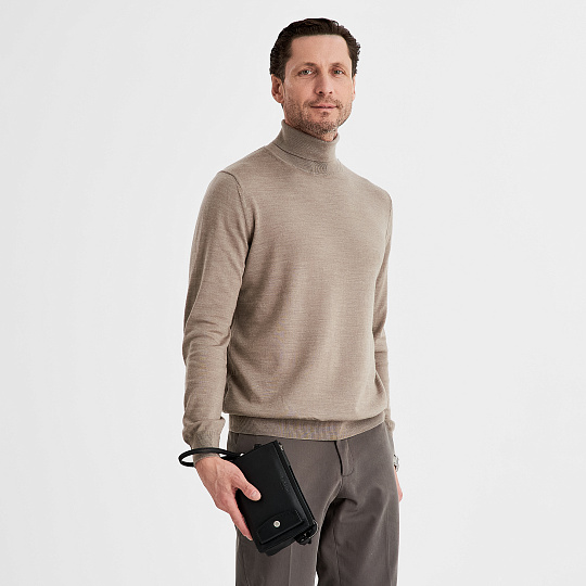 Сумка барсетка из натуральной кожи Dr. Koffer черная