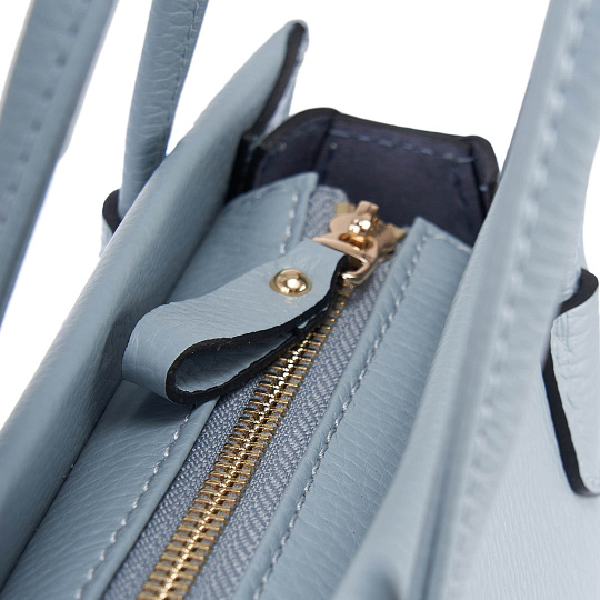 Женская сумка Dr. Koffer из натуральной кожи голубая