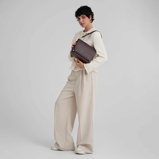 Женская сумка Dr. Koffer из натуральной кожи бордовая