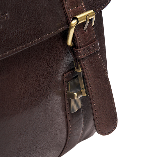 Портфель Dr.Koffer из натуральной кожи темно-коричневый