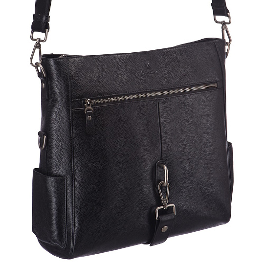 Сумка через плечо Dr.Koffer из натуральной кожи черная