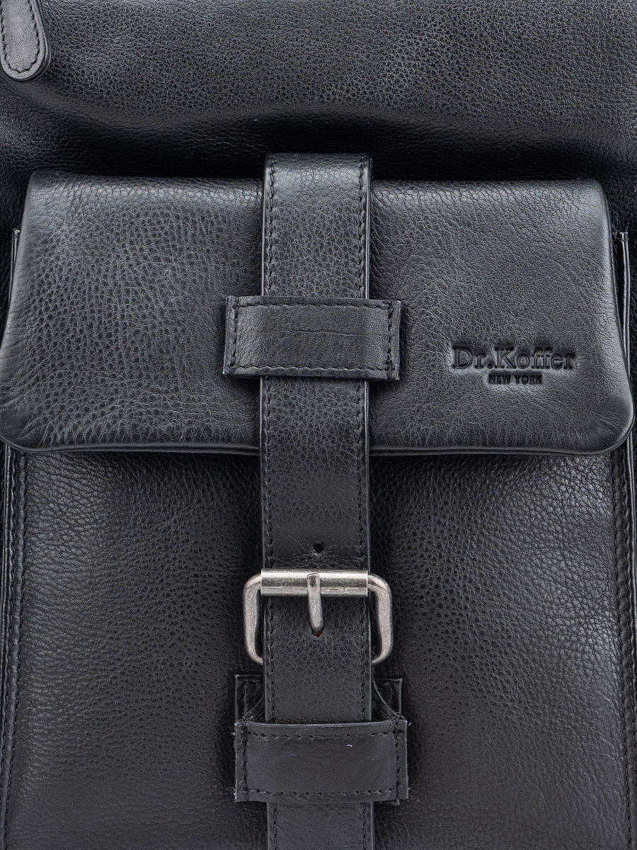 Рюкзак Dr.Koffer из натуральной кожи черный