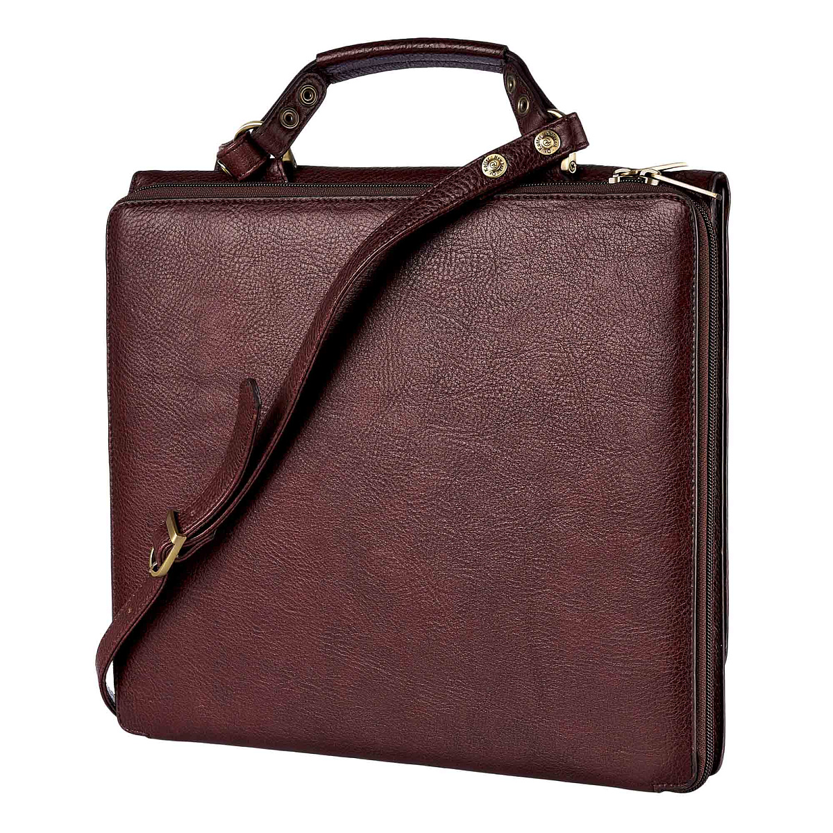Деловая сумка Dr.Koffer из натуральной кожи темно-коричневая