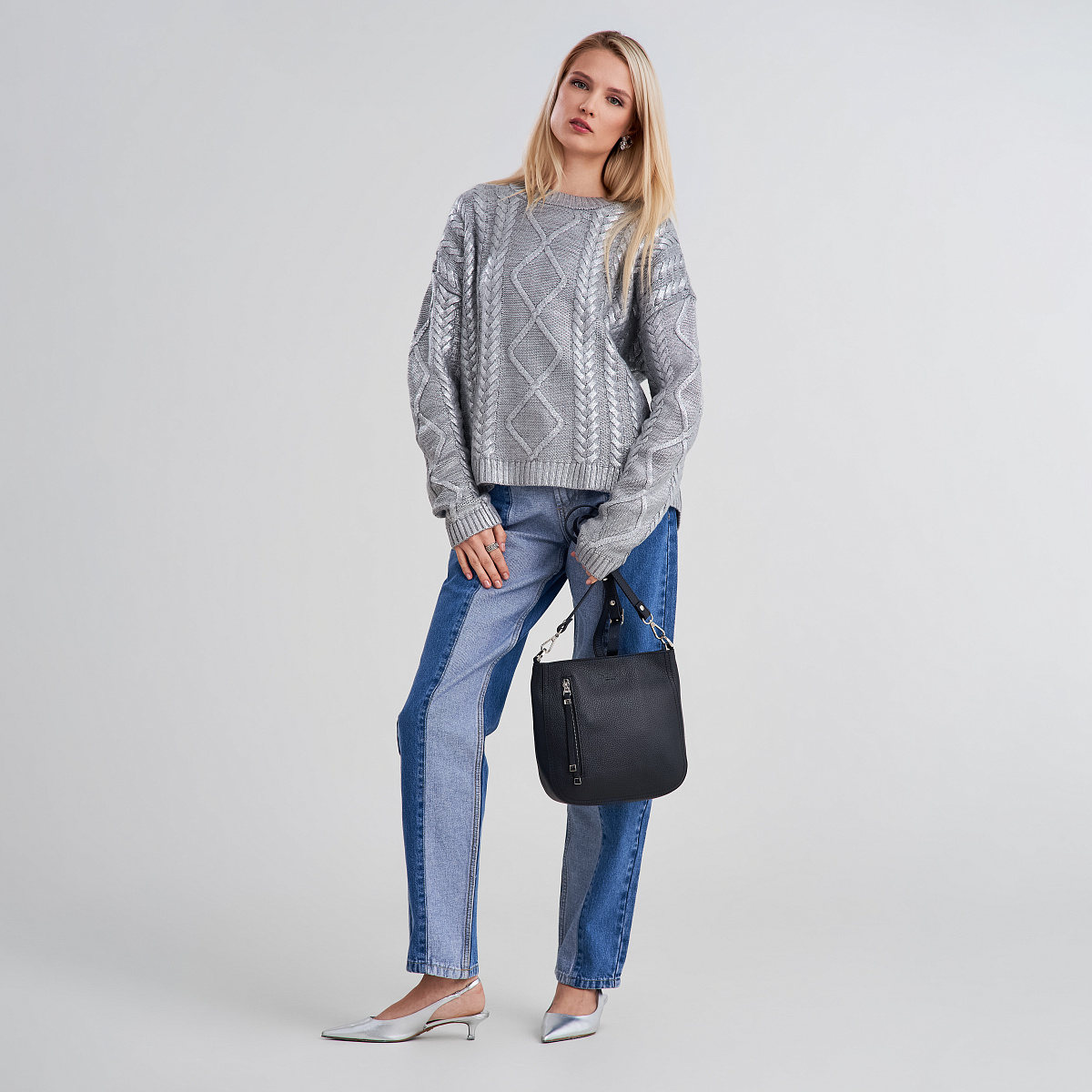 Женская сумка Dr. Koffer из натуральной кожи черная