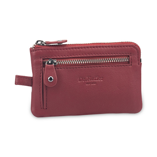 Ключница Dr.Koffer из натуральной кожи бордовая