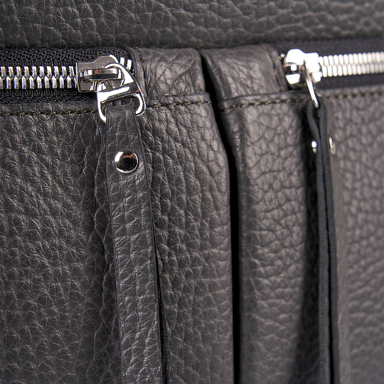 Сумка дорожная Dr.Koffer из натуральной кожи серая