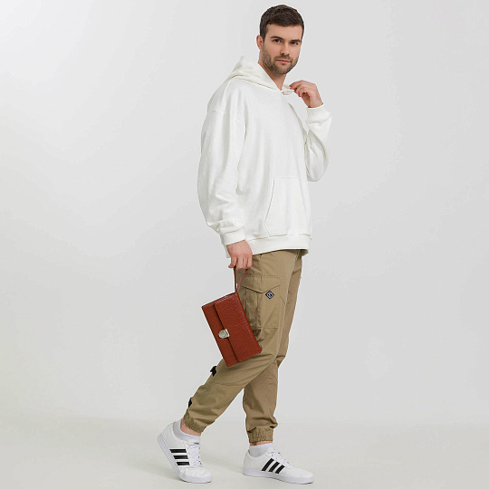 Сумка барсетка из натуральной кожи Dr. Koffer коричневая