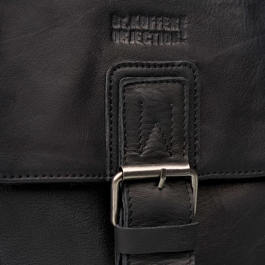 Сумка через плечо Dr.Koffer из натуральной кожи черная