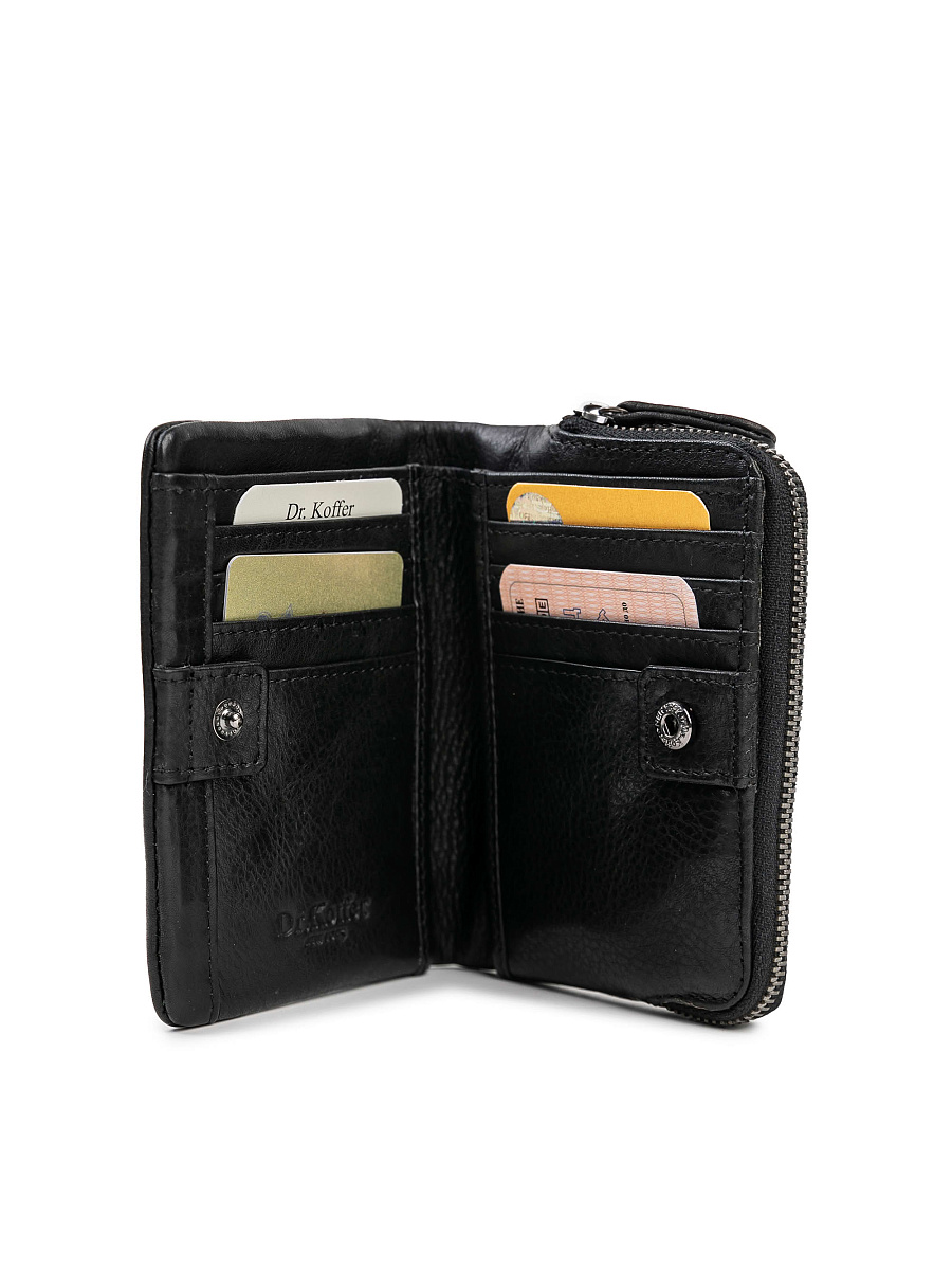 Портмоне Dr.Koffer из натуральной кожи черное