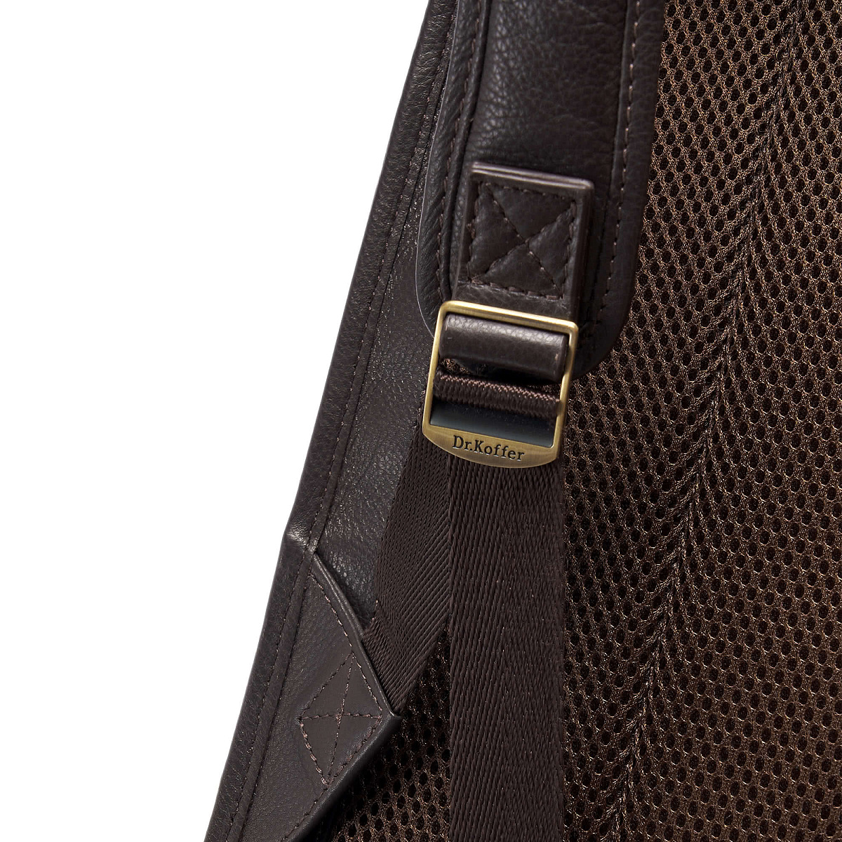 Рюкзак Dr.Koffer из натуральной кожи темно-коричневый