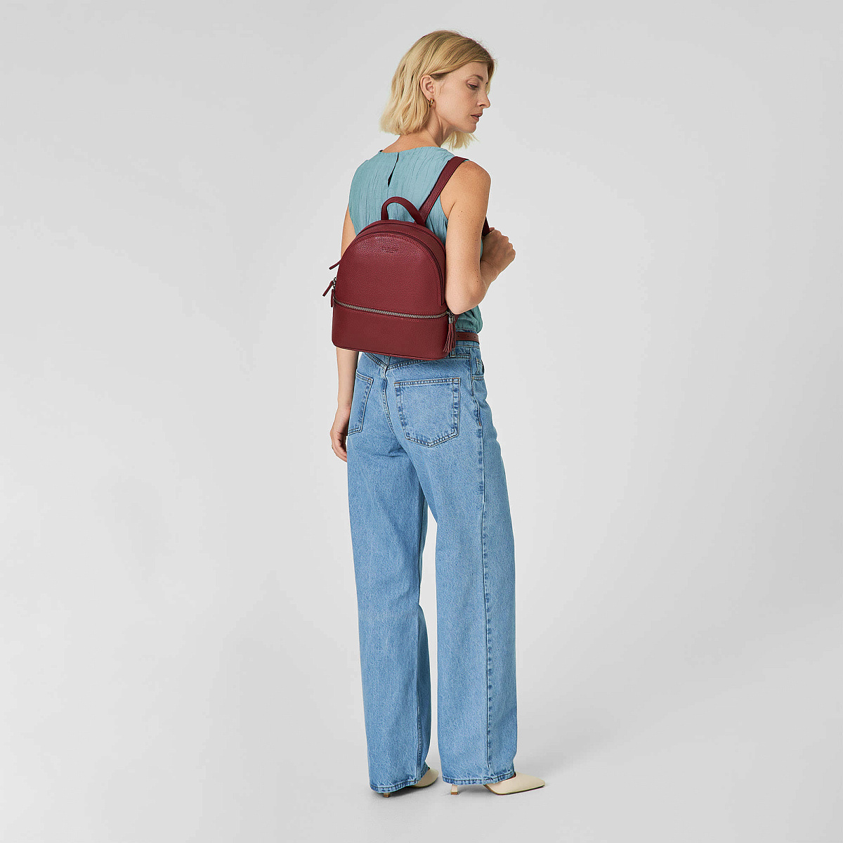 Рюкзак Dr.Koffer из натуральной кожи бордовый