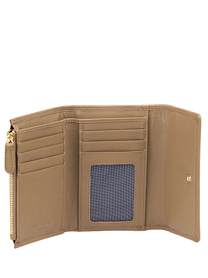 Портмоне Dr.Koffer из натуральной кожи бежевое